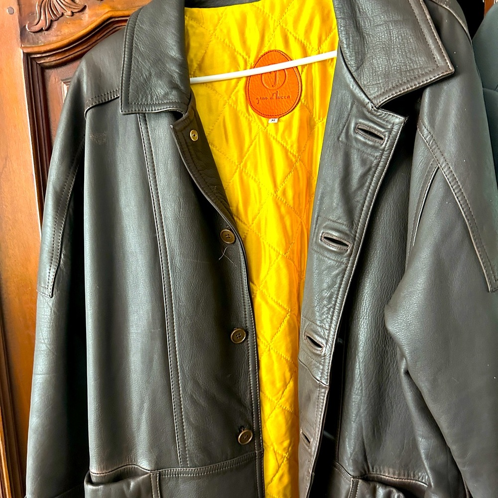 Handmade Leather Jacket, Soft Leather, silk lining, spacious